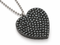 Preview: AMORA by Cristaluna transparent heart pendant with Swarovski® crystals and rhodium-plated 925 sterling silver chain – Belledizia