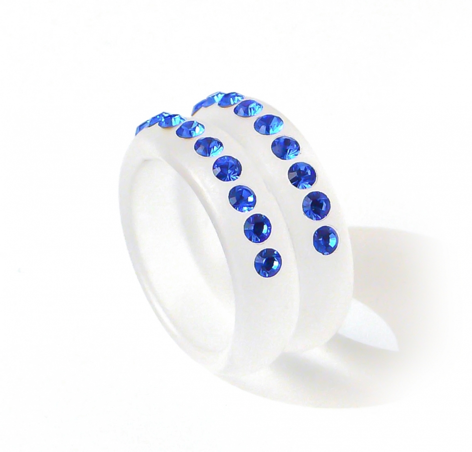TWIN RING MATT Sapphire