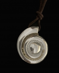 ANHÄNGER AMMONITE ELEKTROFORM "GOLDEN SHADOW"