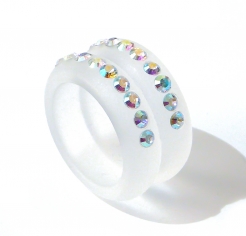TWIN RING MATT Aurore Boreale